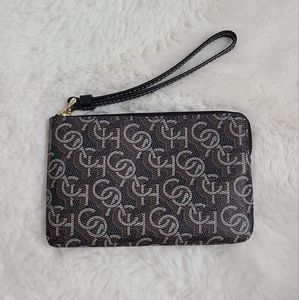 Coach Patterned Zip Wristlet